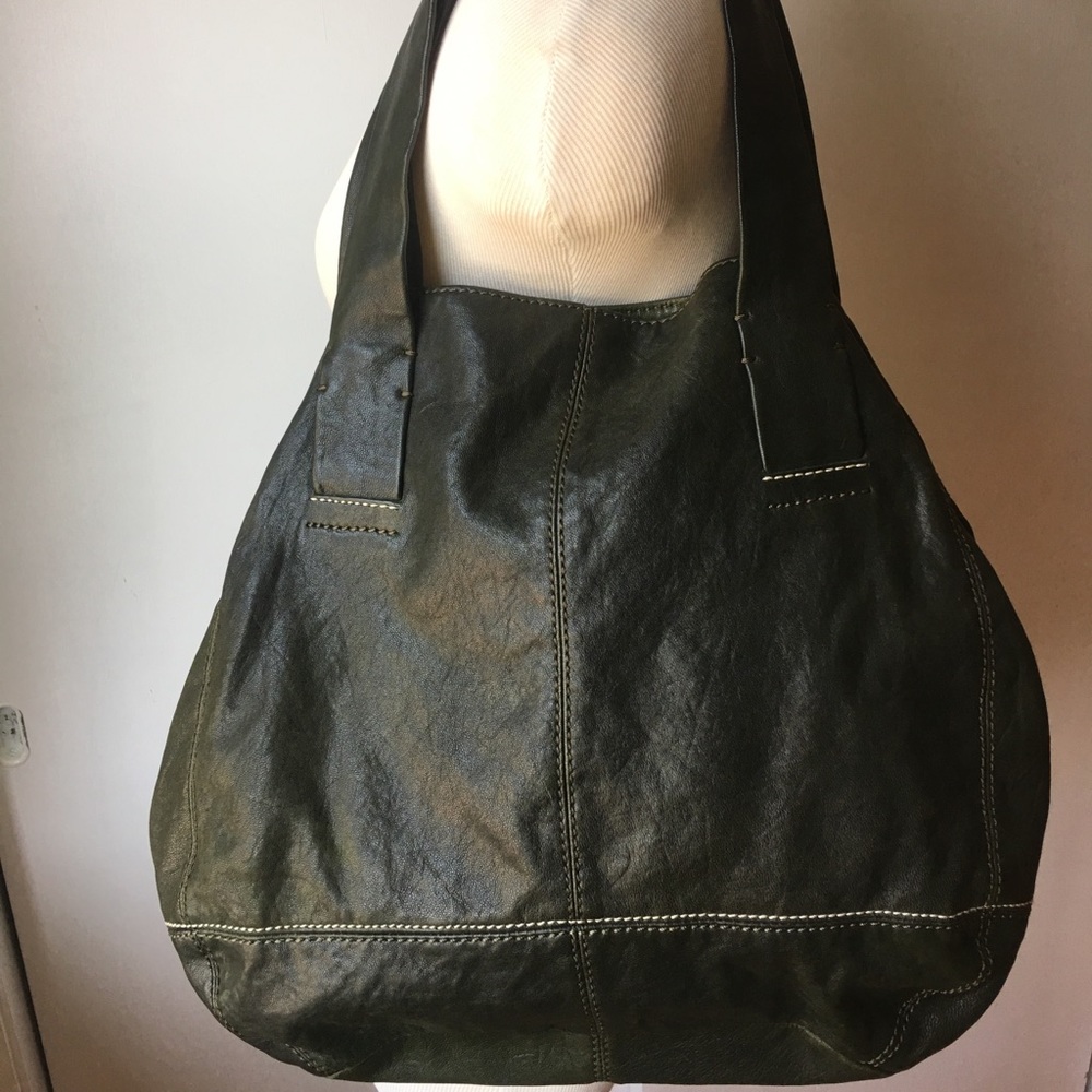 The Sak Green Leather Hobo Purse